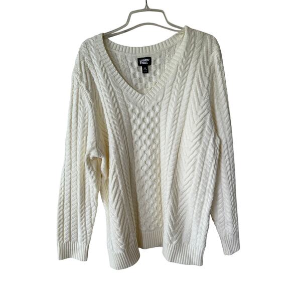 Lands’ End Size 2X Cable knit pullover sweater size 2X - Picture 1 of 8